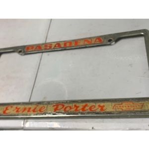 Vintage dealership license plate frame